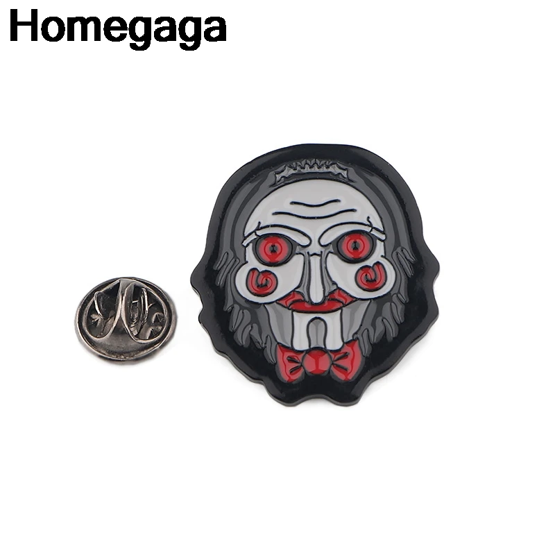 Homegaga Billy The Puppet horror kids цинковый металлический Узелок Значки para рубашка сумка Одежда Кепка рюкзак броши для обуви значок D2347