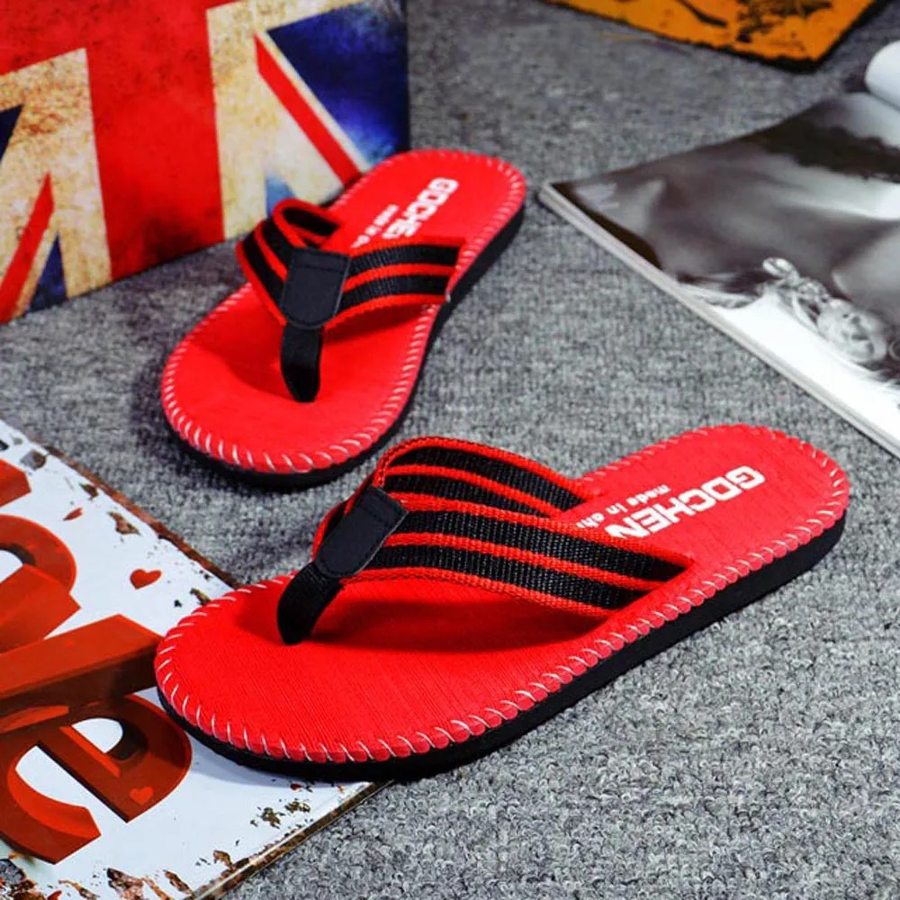 red flip flops mens