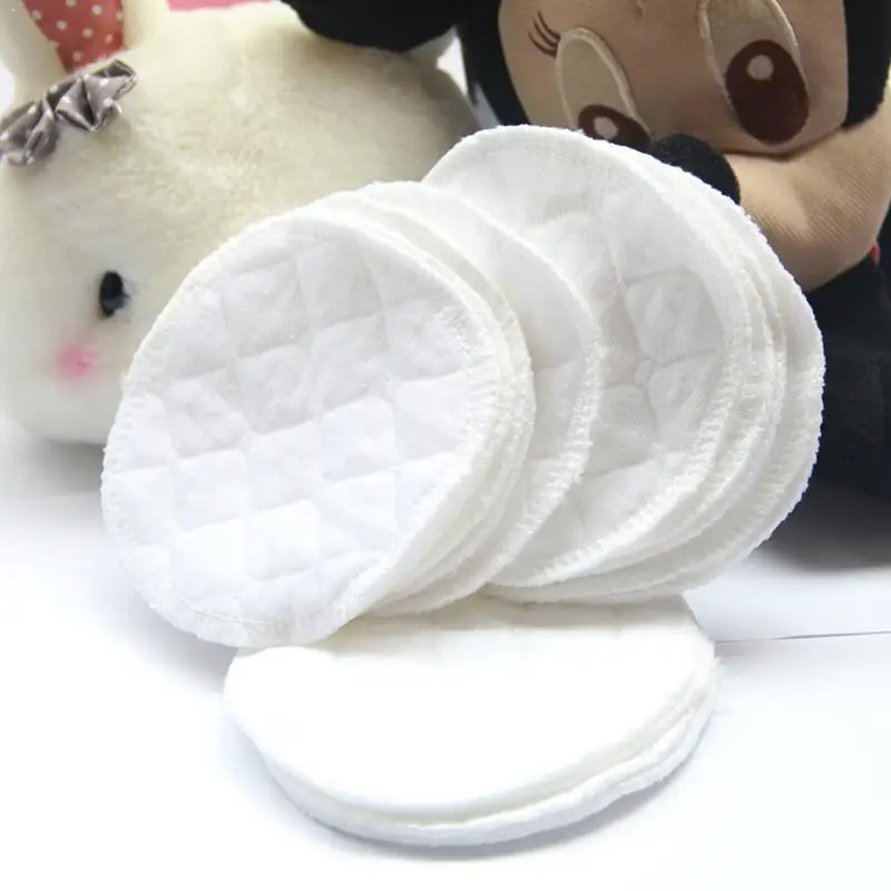 12pcs Pure Cotton Anti-seepage Breast Pads Washable Absorbent Soft Breastfeeding Accessories Baby Leak Feeding C1P7 | Мать и ребенок