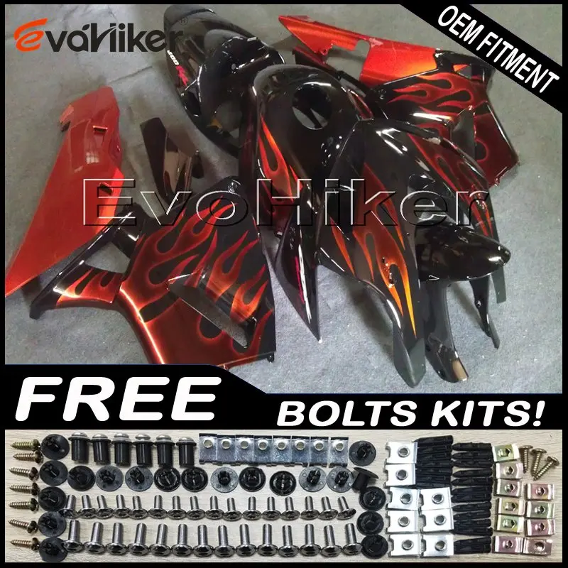 Custom fairing motorcycle bodywork kit for CBR600RR 2005-2006 F5 05 06 ABS motorcycle panels Injection mold black+Gifts - Цвет: E