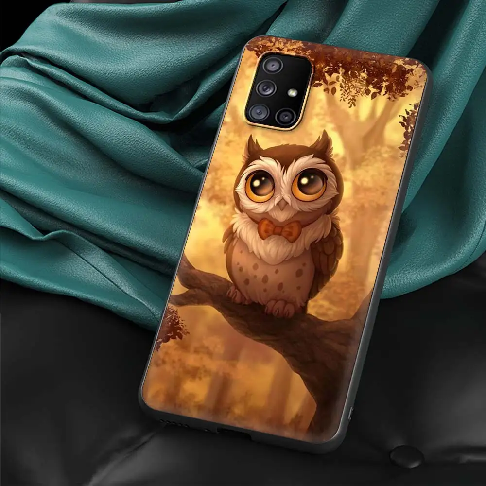 Adorable Owl and Fox Cartoon Silicone Phone Case