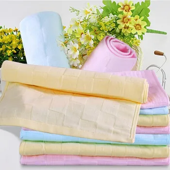 

Solid Color Double-Sided Teague Kerchief Infants Full Cotton Handkerchief Baby Feeding Towel