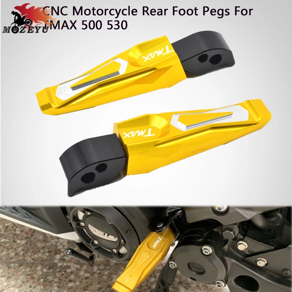 CNC Алюминиевые мотоциклетные пассажирские задние колышки для Yamaha TMAX 500 T Max 2004 2011