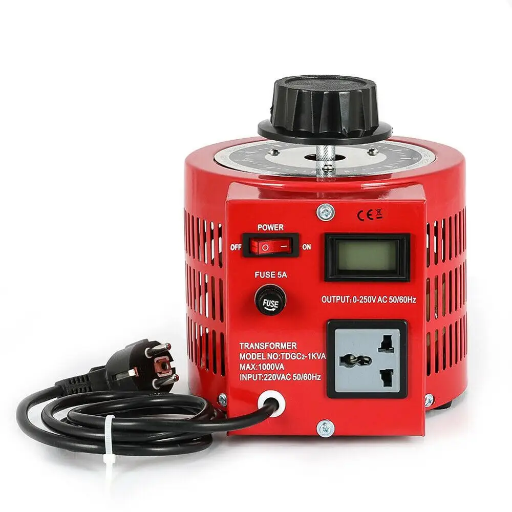 5 Amp/8 Amp Variac Trasformatore Variabile 1000Va/2000Va Monofase Max 0-250 Ac Volt Regolatore Di Uscita