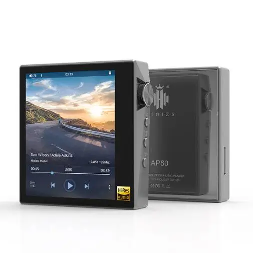 Hidizs AP80 Hi-Res ES9218P Ультрапортативный Bluetooth HIFI музыкальный mp3-плеер LDAC USB DAC DSD 64/128 FALC DAP - Цвет: Gray