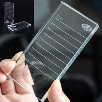 

Length Eyelash Planting Clear Crystal Glue Cushion Glass Holder Eye Lash Differentiator Stand Pad NEW