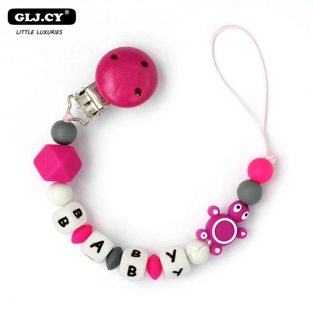 Personalised Clips Babies Baby Kids Silicone Chain Clip Clips Baby