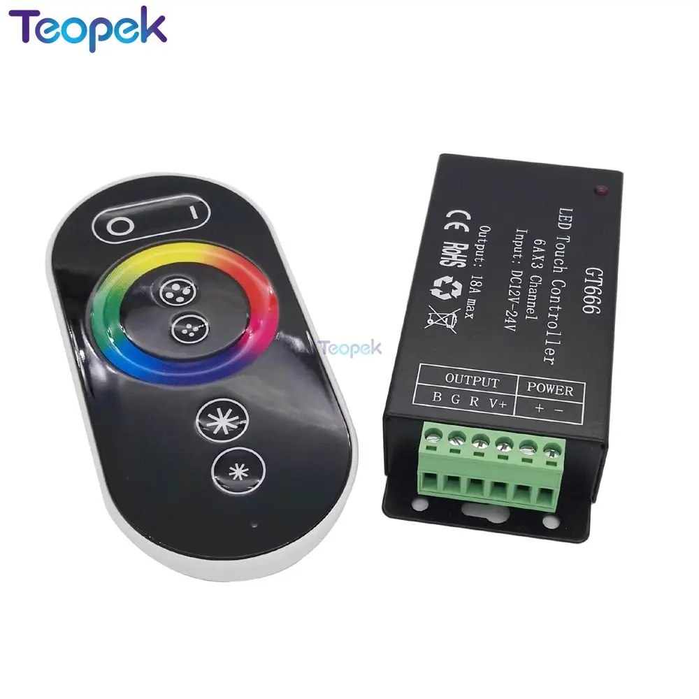 Сенсорный экран Панель RGB светодиодный контроллер GT666 DC12-24V 6Ax3channel контроллер для RGB Светодиодное линейное светодиодное освещение лампы