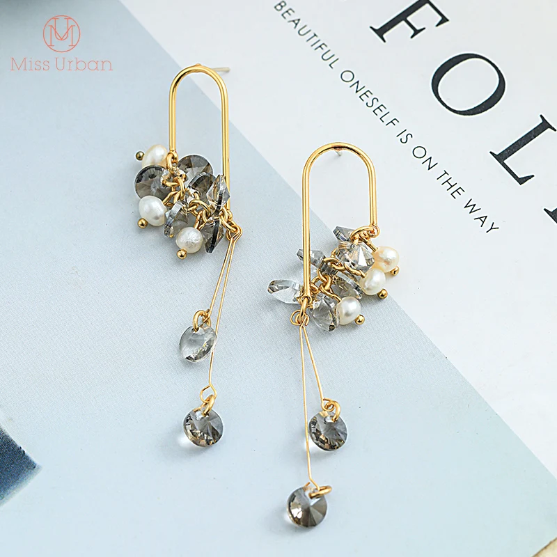 New n-type Pearl Flower Cluster Earrings Date &amp dinner fashion with sweet gift earrings for women | Украшения и аксессуары