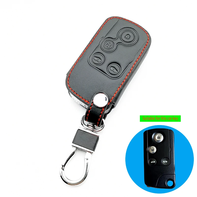 

Genuine Leather Car Cover for Honda Odyssey Elysion 4 Buttons Key Cases Shell Keyboard Cover Car Keys Accessories