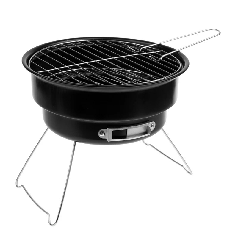Mini Portable Round Camping Bbq Barbecue Grill Stand Stove Outdoor Camping Hiking Travel Fishing