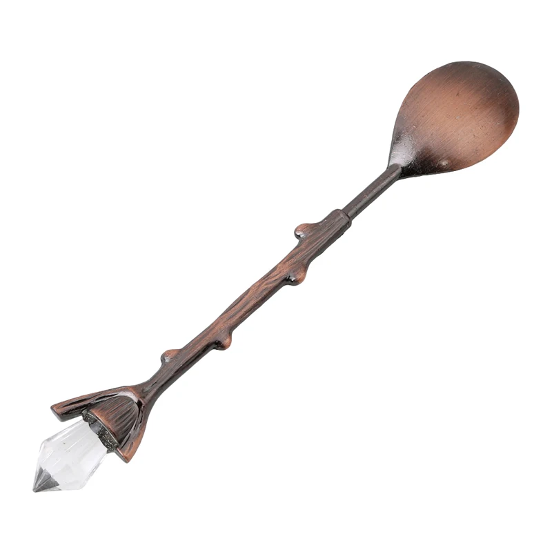 6Pcs/Set Vintage Royal Style Kitchen Dining Bar Bronze Carved Small Coffee Cutlery Dessert For Snacks