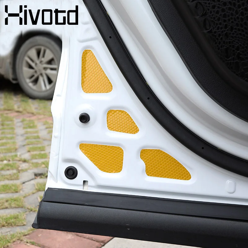 Hivotd для maval F7 хавал ф7, светоотражающие наклейки на двери автомобиля, бампер, противотуманный светильник Предупреждение ющий знак безопасности, автомобильные аксессуары, украшения，автотовары - Цвет: door-yellow