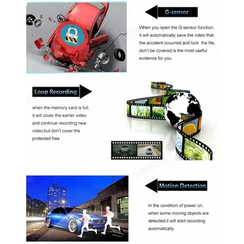 

Recorder Car DVR Wide-angle lens Rear Mirror Dash Replacement Auto 1080P