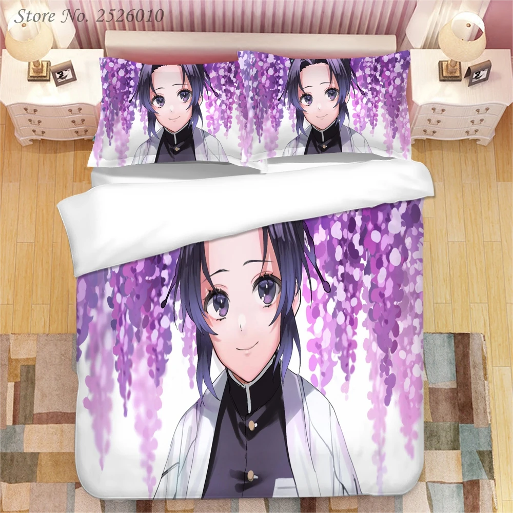  Comforter Cover Bedding Set for Kimetsu Season 2 Kochou Shinobu  3 Pcs Cozy, 1 Duvet Cover Queen 90″x90″ 2 Pillow Cases 20″x30″ No Bed Sheet  : Home & Kitchen