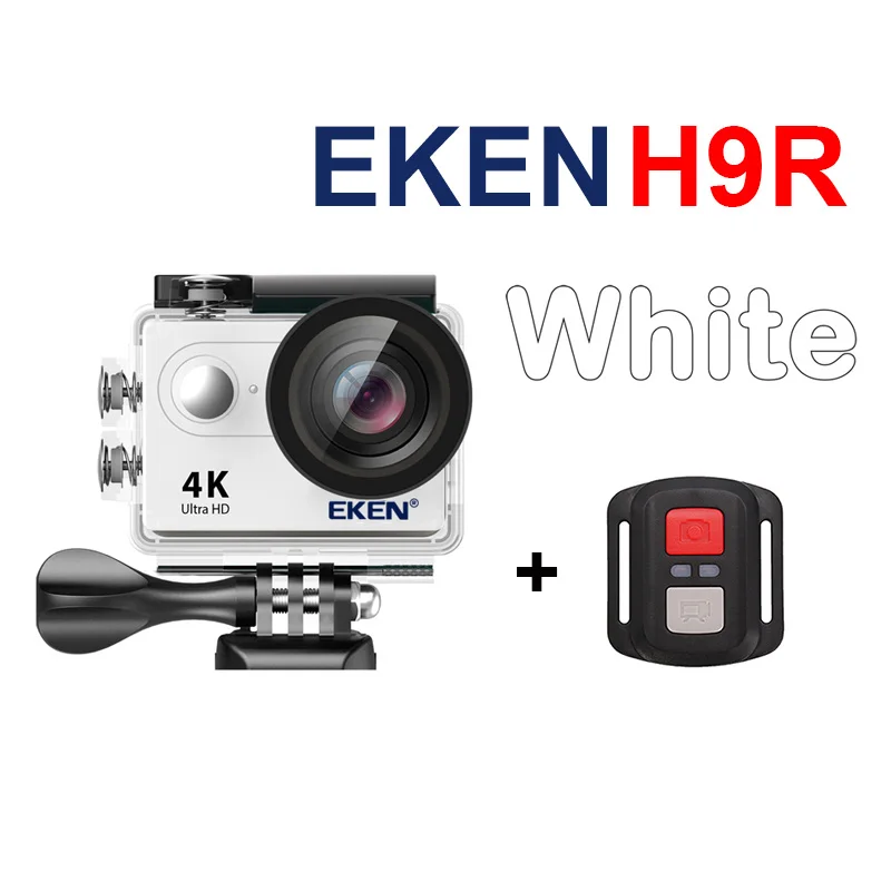 Оригинальная Экшн-камера eken H9/H9R 4K Ultra HD 1080 p/60fps, мини-камера на шлем, WiFi, водонепроницаемая, профессиональная спортивная камера hero 7 yi 4k - Цвет: H9R White