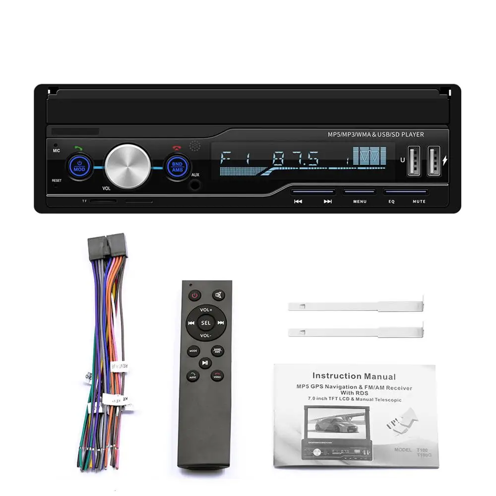 Car Randio Only Автомобильный радиоприемник Mp5 Плеер MP3 Авторадио Bluetooth " дюймов HD 1 Din сенсорный аудио стерео Авто обратное изображение Mirrorlink FM/AM - Цвет: Car Randio Only