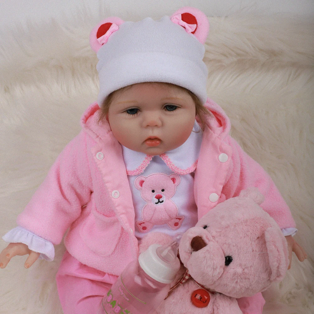 18 дюймов 45 45 см реалистичные Boneca Reborn силиконовые прекрасные Bebe Reborn Детские куклы ткань Menina Детские Куклы Дети День рождения Рождественский подарок