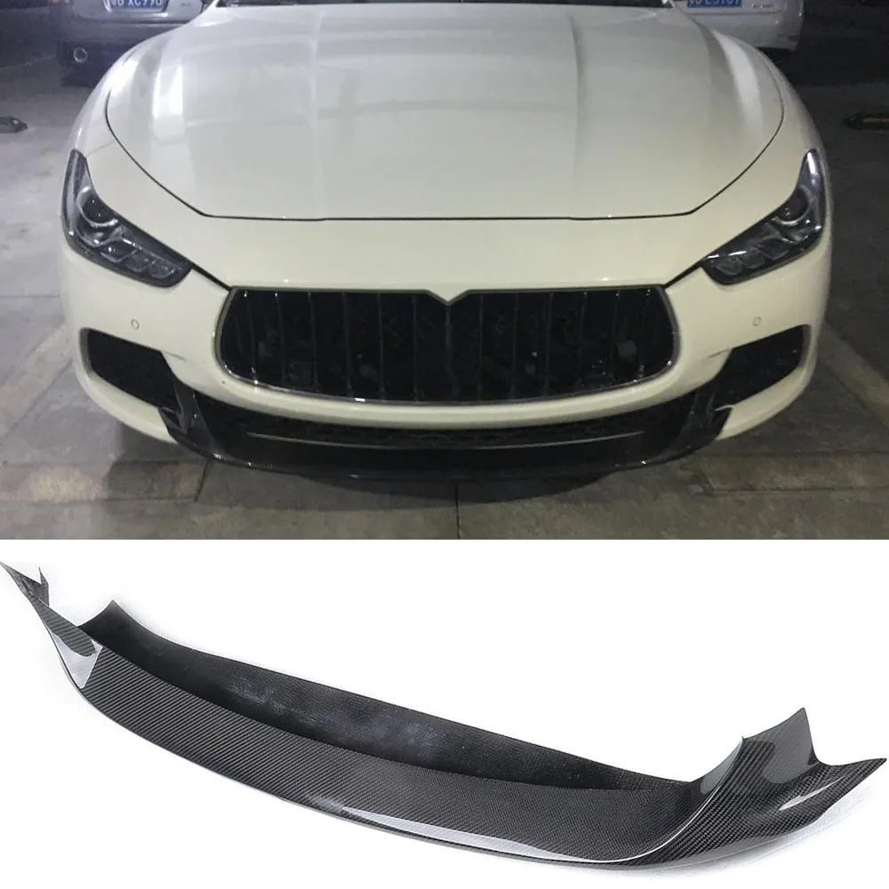 Спойлер для переднего бампера из углеродного волокна Maserati Ghibli Sedan 4 двери 2014 2017