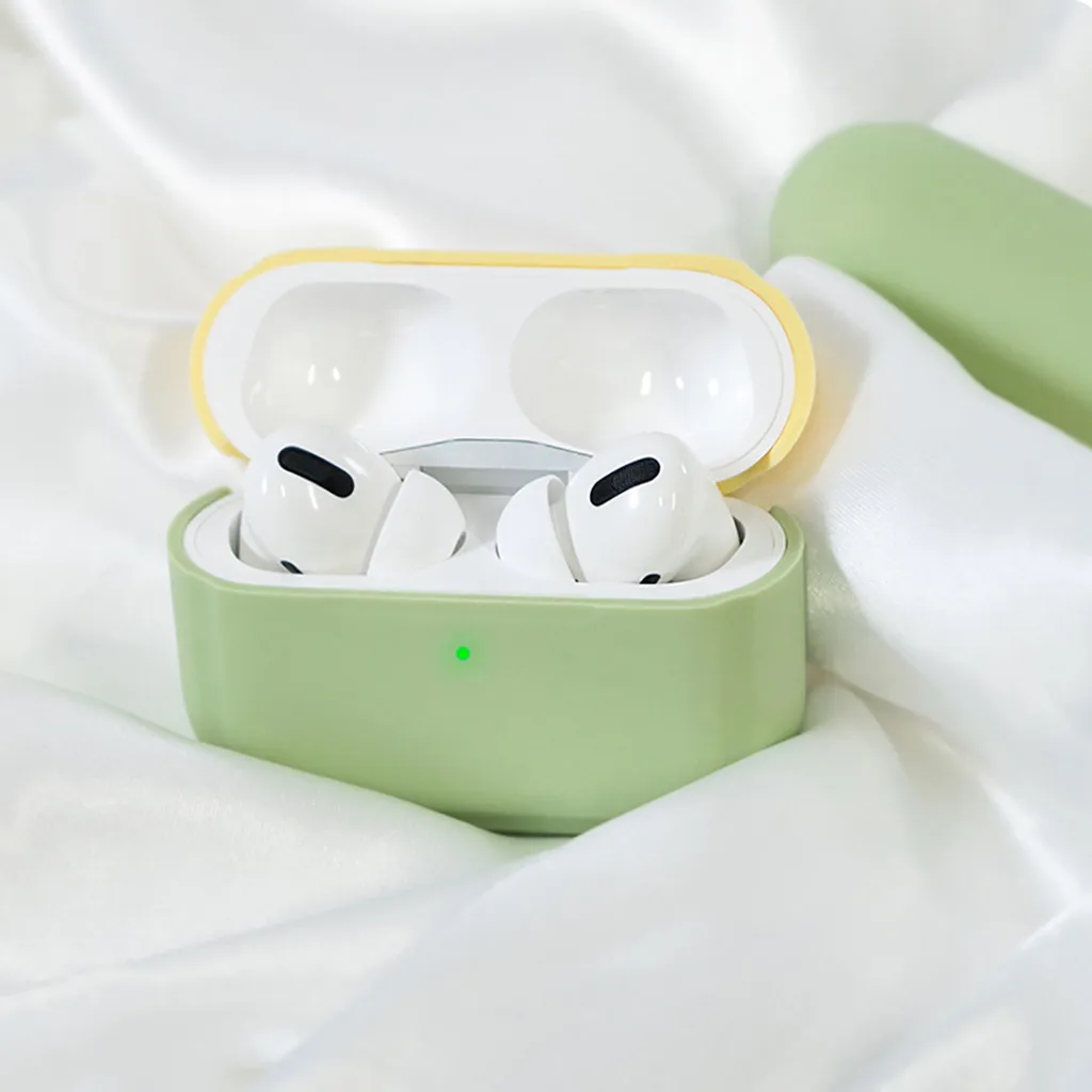 Жидкий силиконовый Ультратонкий чехол для Airpods Pro наушников Bluetooth Air Pods защитный