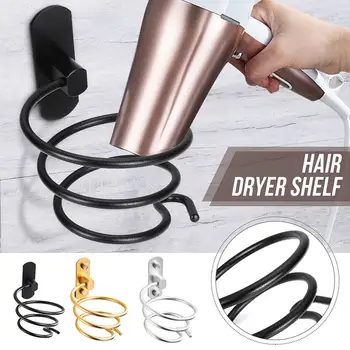 

XUEQIN Wall Mounted Hair Dryer Stander Hairdryer Straightener Hotel Shelves Shelf Storage Hairdryer Rack Hanger for Bathroom