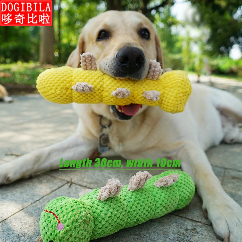 Pet toy large dog bite resistant toothbrush golden hair Labrador small, medium and large dog vocal doll