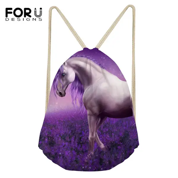 FORUDESIGNS/Модная Сумка для путешествий с рисунком белой лошади; рюкзак для путешествий с изображением животных из мультфильмов; рюкзак для девочек - Цвет: CDWX3728Z3