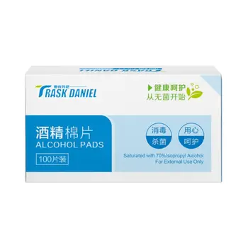 

100Pcs/Box Alcohol Pads Sheet Sterilization Disinfection First-Aid Disposable Wipes Individually Wrapped for Cleaning Eyeglass P