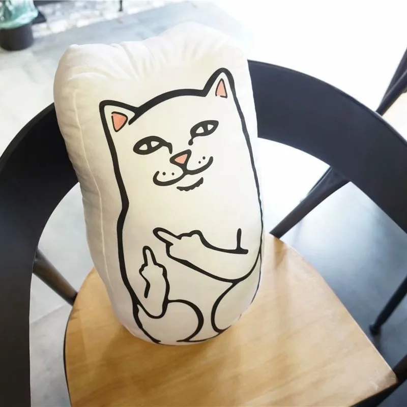 Мультфильм кошка средний палец кошка подушка чучело животное подушка в форме пришельца для детского дня рождения игрушки