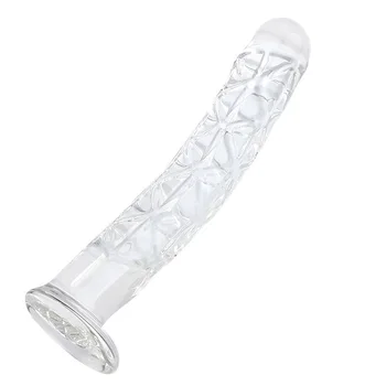 3 size Crystal Big Glass Dildo Realistic Penis Artificial Anal Dildo G-spot Stimulate Female Masturbates Glass Dildos for Women 6