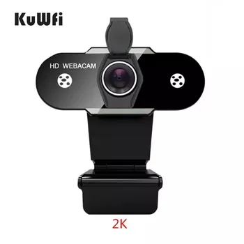 

Kuwfi High-Definition 2K/1080P/720P/480P Auto Focus Webcam With Microphone And Privacy Cover Noise Reduction USB Webcam Camera