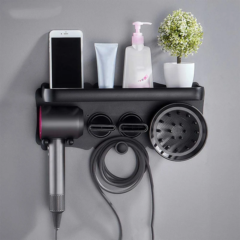 Настенный держатель для фена самоклеящийся стеллаж хранения волос Dyson Supersonic фен