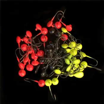 

60pcs 0.5 0.7 1.1g Mini Exposed Lead Jig Head Barbed Hook Soft Lure Jigging Hook Fishing Hooks Fishing Tackle
