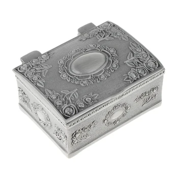 

Blesiya Vintage Flower Trinkets Chest Jewelry Box Organizer 6.3 x 5 x 3cm