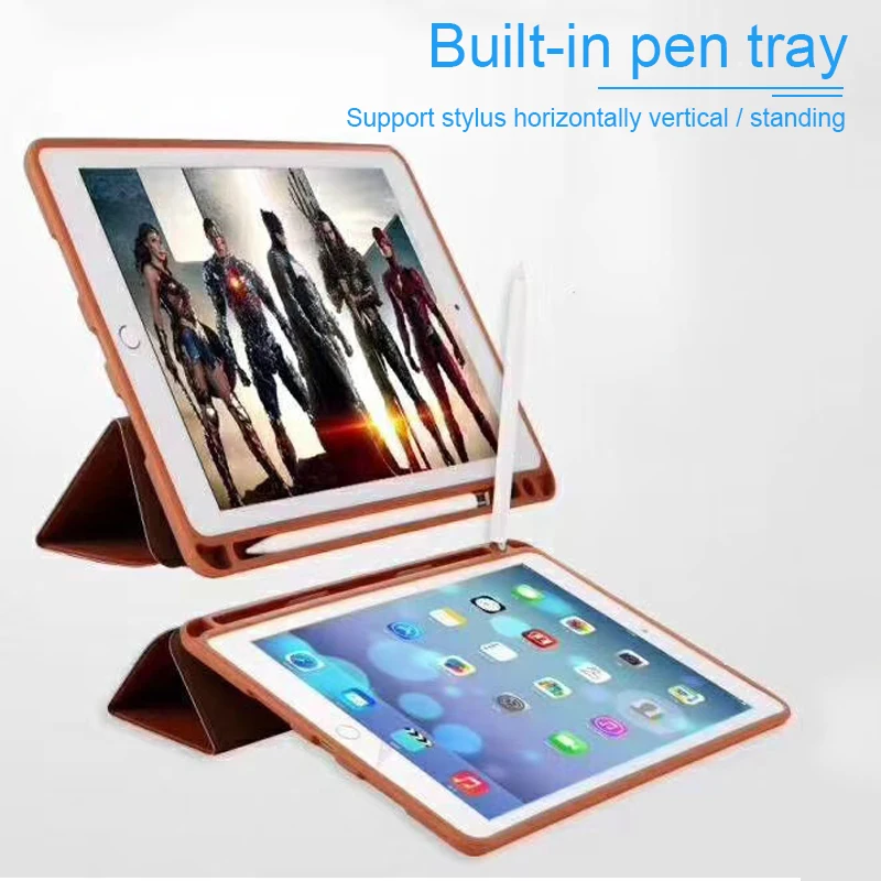 Чехол для iPad Pro 9,7 дюйма выпуска A1673 A1674 A1675 6th с пенал Smart Sleep Wake Винтажный чехол из искусственной кожи