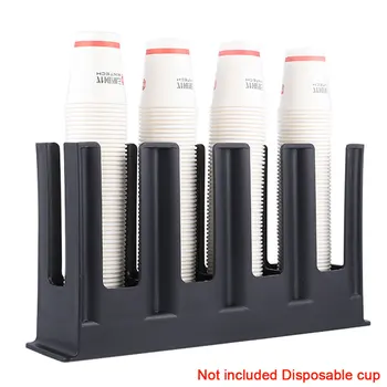 

Paper Cup Organizer Dispenser Practical Durable Shelves Coffee Shops Free Stand Holder Bar Kitchen Thickened Home Storage Rack