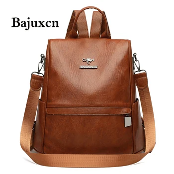 

2020 New Multifunction Women Backpack Female PU Leather Casual Black Shoulder Bag School Bags For Girls Back Pack Mochila Mujer