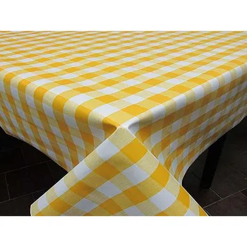 

Tablecloth Rubber "Rubber tec" with checkered pattern yellows. Composition 100% PVC