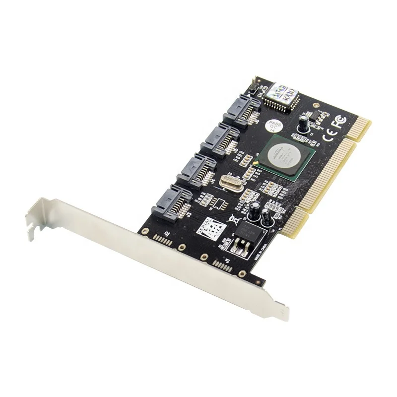 Pci para 4 – o Cartão Sata2.0 para Pci Portas Sata Serial Raid Conversor Controlador i Sil3124 Chipset Slot Gen 2 Ata