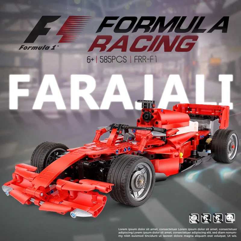 RC Technic DIY MOC 2,4 ГГц эксклюзивный Grand Prix Racer F1 формула гоночный автомобиль строительные блоки модели Кирпичи Классические детские игрушки подарок