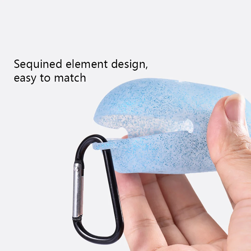 Для samsung gear Iconx зацепленные Bluetooth наушники бутон полупрозрачные блестки силиконовый чехол мерцающие наушники Bin протектор