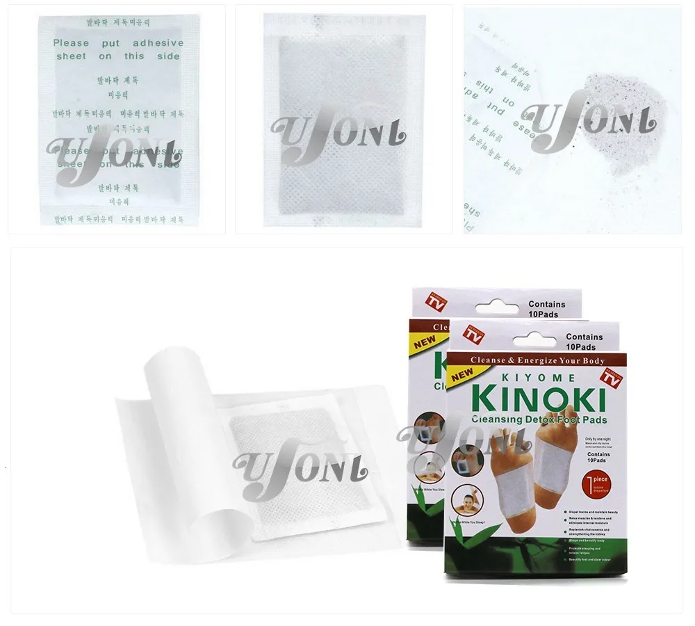 Розничная коробка 20 коробок Очищение Детокс ног подушечки Kinoki очищает подпитывает ваше тело (1 лот = 20 коробок = 400 шт. = 200 шт. патчи + 200 шт. клей)