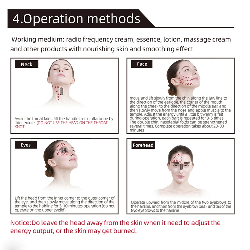 Portable Radio Frequency RF Facial Lifting Anti-aging Skin Tightening Beauty Machine 6