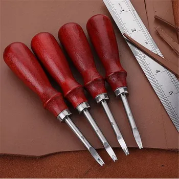 

Sharp Leather Craft Edge Beveler Skiving Beveling Knife Cutting Hand Craft Tool with Wood Handle 0.8/1.0/1.2/1.5mm DIY Tools