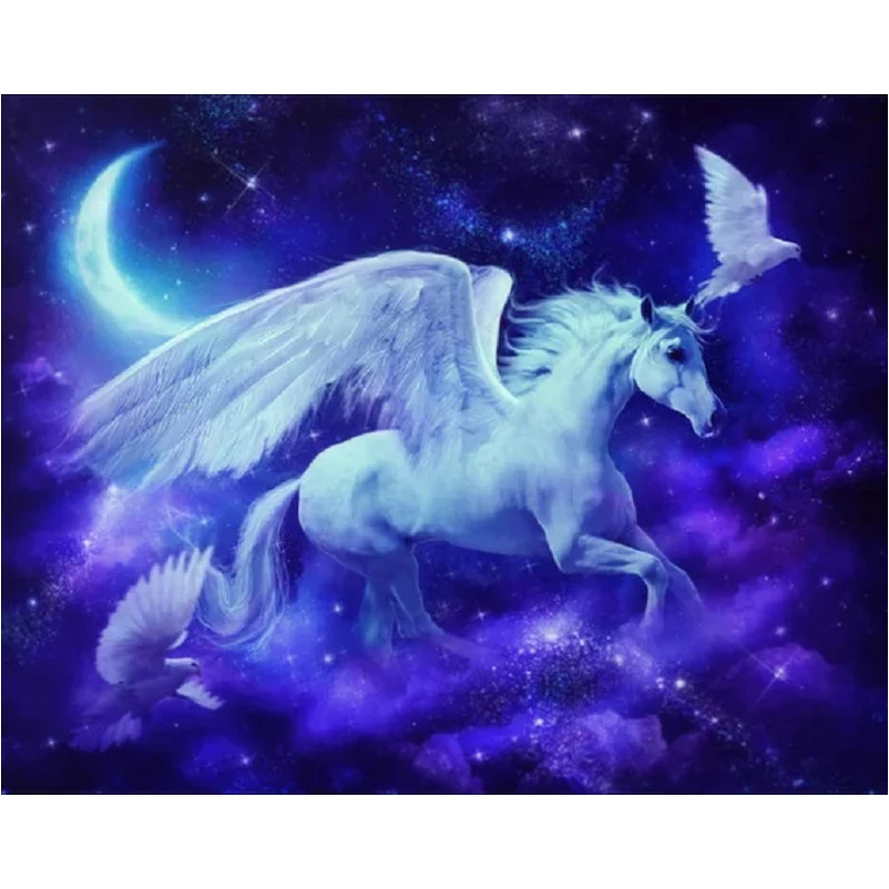 5D Бриллиантовая вышивка Фэнтези Pegasus алмазная живопись сделай сам крестиком
