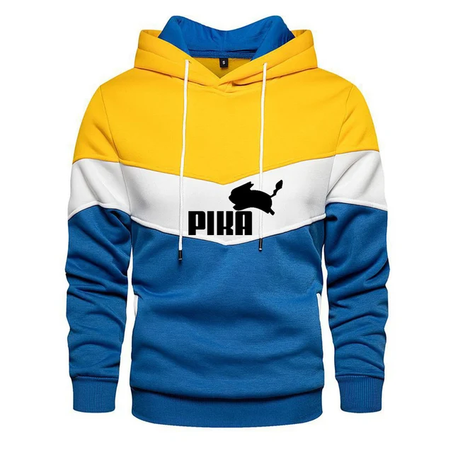 New Lovely Pokemon hoodie Anime Pika Men Hoodies Loose Couple Sweatshirt High Quality Patchwork Print Fall/Winter Sweatshirt 2