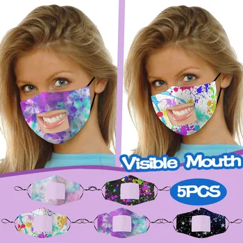 

5pcs Children With Clear Window Visible Expression For The Deaf Hard Of Hearing Dust-proof Smog-washable Large Stock Send Fast