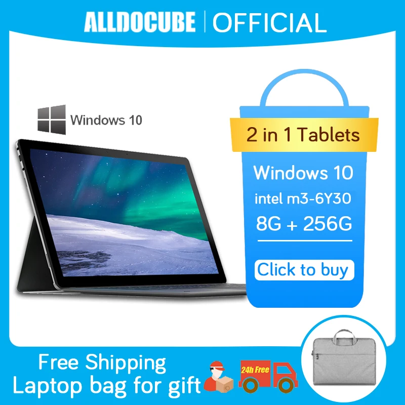Alldocube aeroespacial 8 Lite 13,3 pulgadas 2K IPS Intel Core M tabletas Windows 10 M3-6Y30 Tablet PC 8GB RAM 256GB ROM SSD KNote8 win10