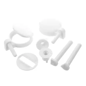 

2pcs DIY Plastic Toilet Seat Screws Fixings Fit Toilet Seats Hinges Repair Tools Type&Size:3# 4.6X4.6Cm