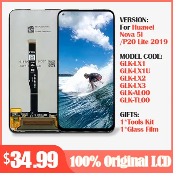 

ORIGINAl 6.4''LCD Complete For Huawei Nova5i LCD Display Touch Screen Assembly for Huawei Nova 5i GLK-LX1 GLK-LX2 GLK-LX3 Screen